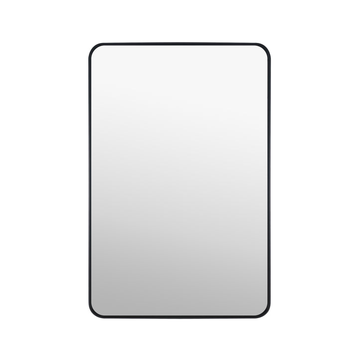 24-in W x 36-in H Black Rectangular Framed Bathroom Vanity Mirror