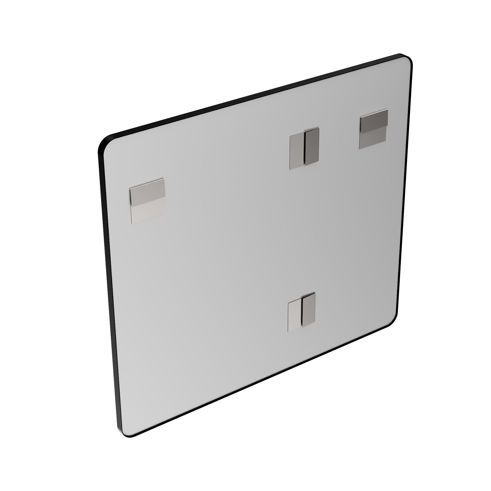 40 in. W x 30 in. H Black Bathroom Wall Mirror, Minimalist Aluminum Framed Vanity Mirror (Vertical/Horizontal)