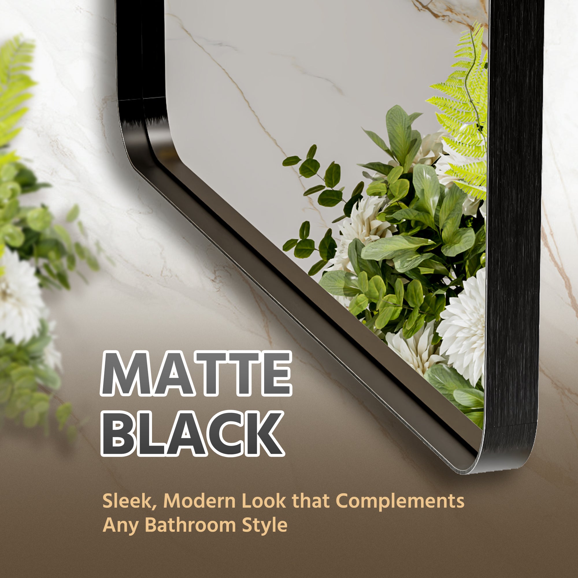 40 in. W x 30 in. H Black Bathroom Wall Mirror, Minimalist Aluminum Framed Vanity Mirror (Vertical/Horizontal)
