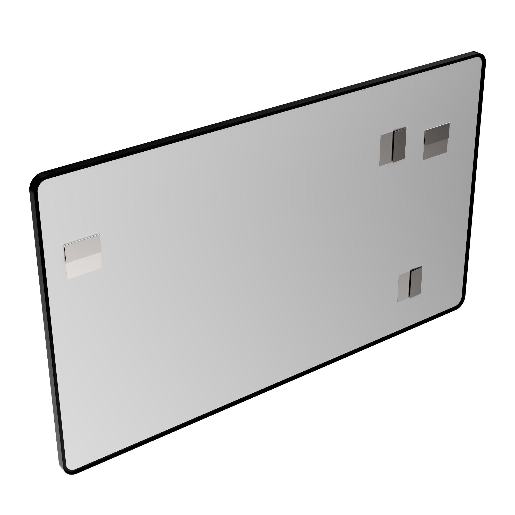 60 in. W x 36 in. H Black Bathroom Wall Mirror, Minimalist Aluminum Framed Vanity Mirror (Vertical/Horizontal)