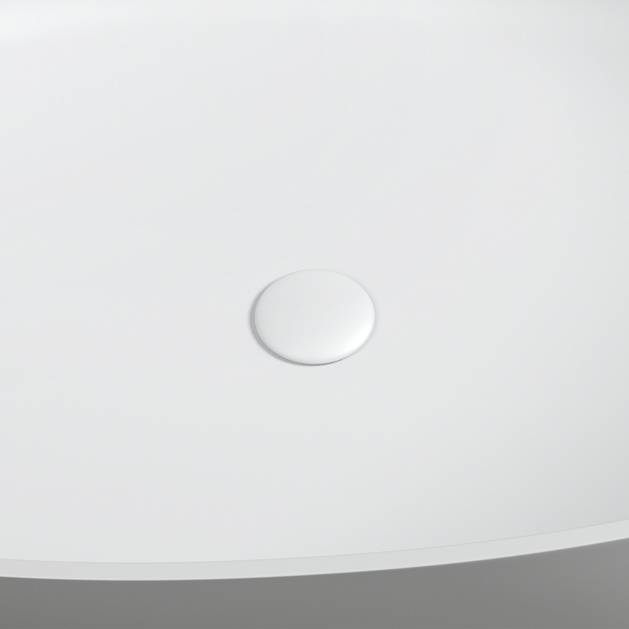 63" Stone Resin Solid Surface Matte Flatbottom Freestanding Bathtub in White