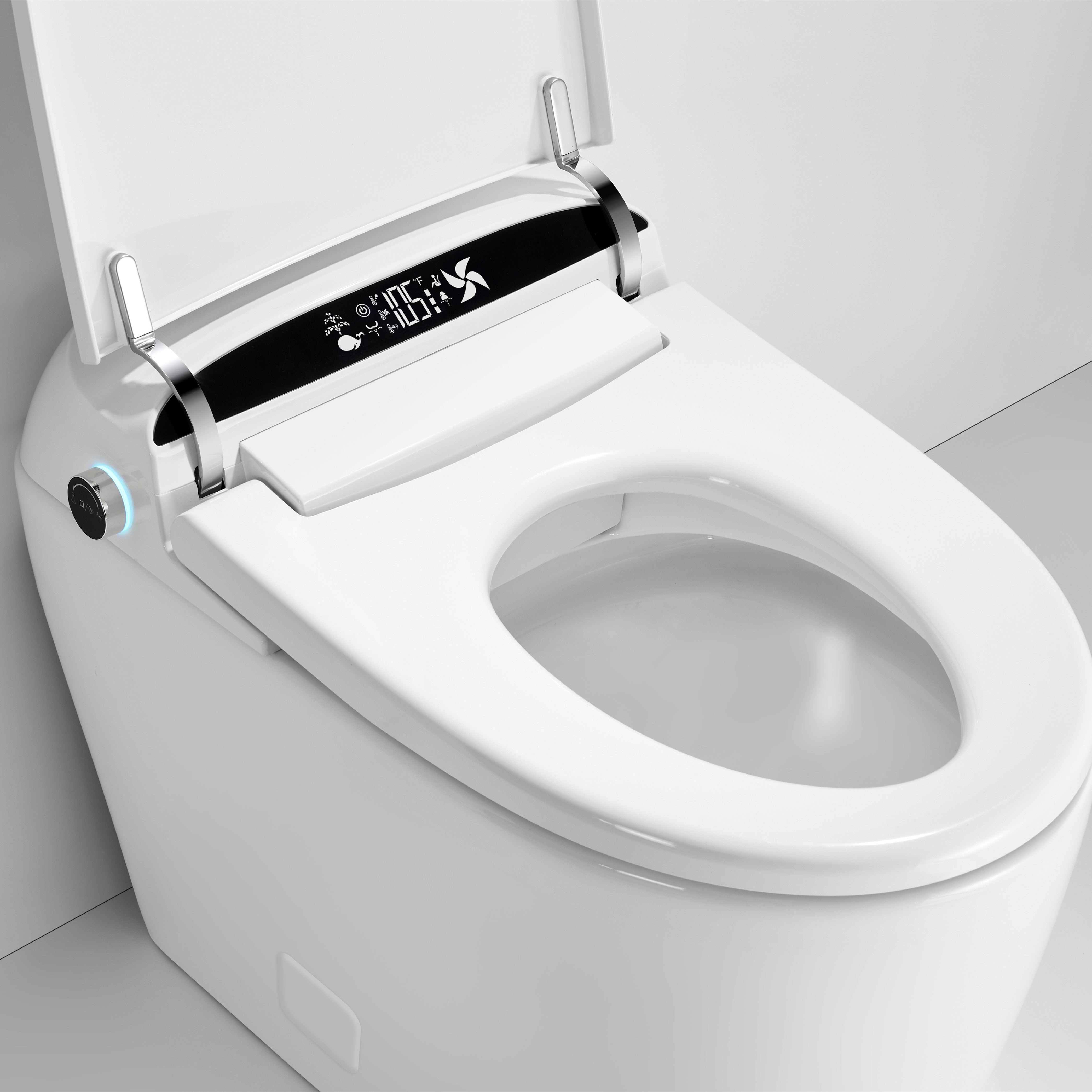 Luxury Smart Toilet with Remote Control, Heated Seat, Dual Wash Functions & Auto Open/Flush