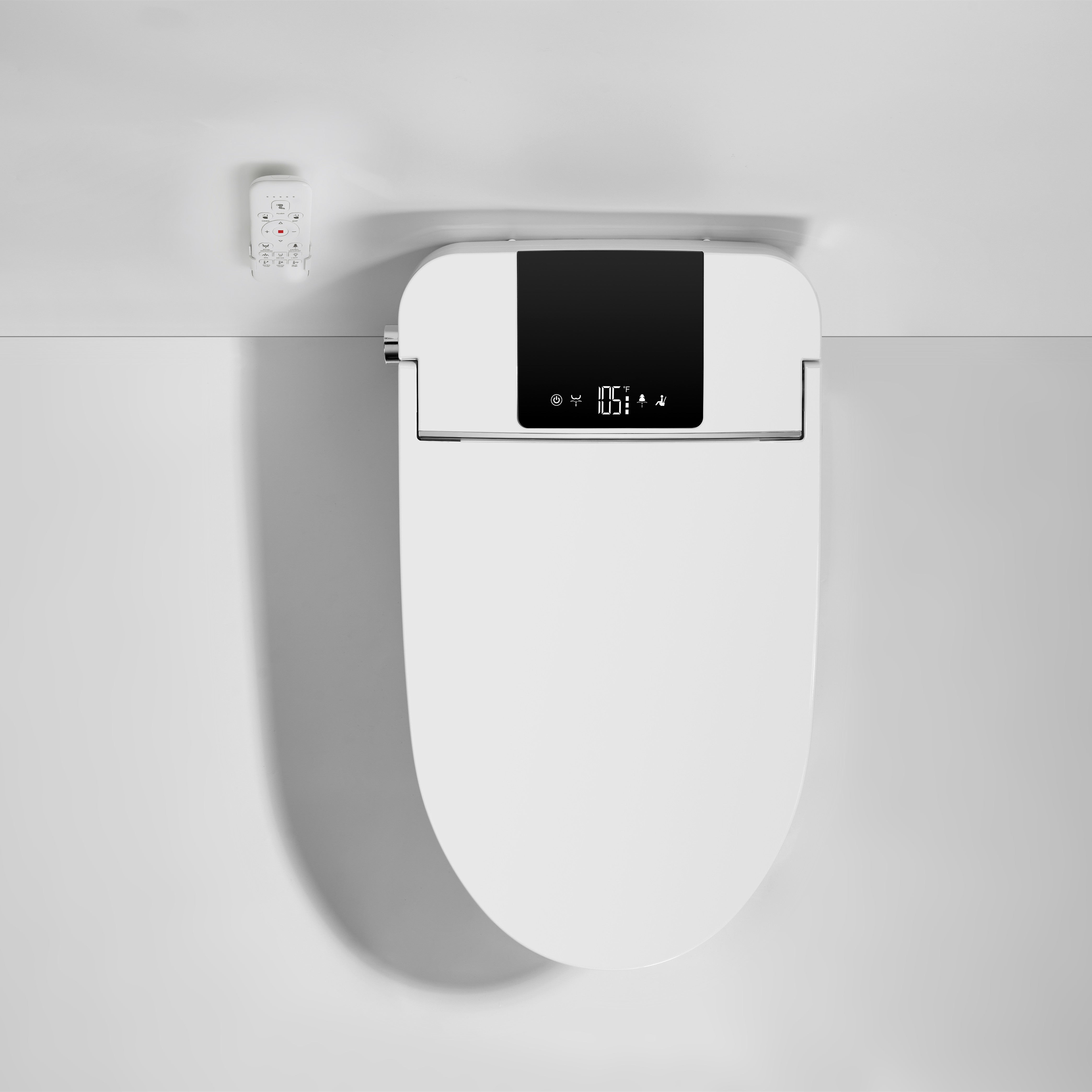 High-Tech Smart Toilet with Foot Sensor, Dual Outlet Bidet, Rear & Lady Wash, Auto Flushing & Auto Lid