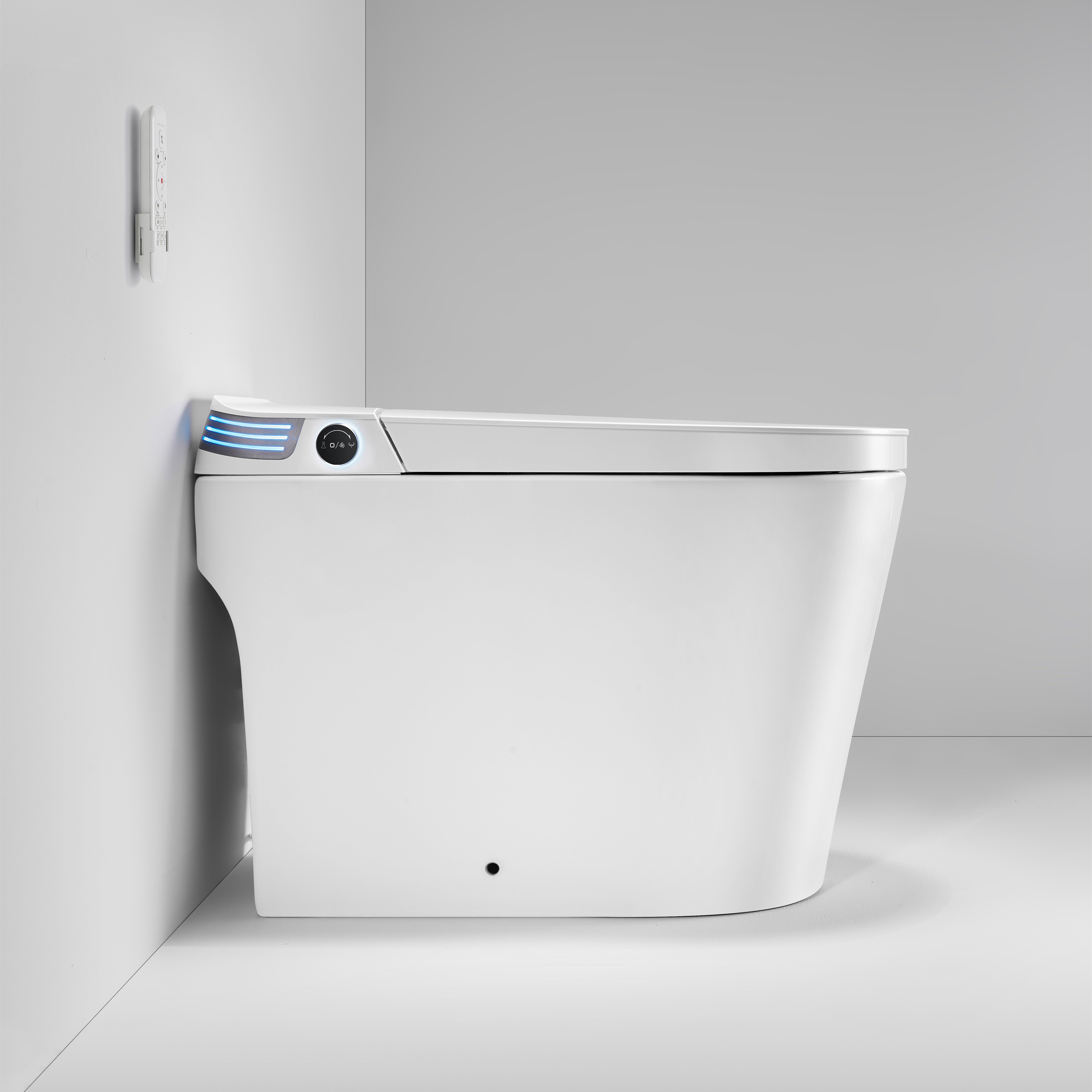 Luxury Smart Toilet with Auto Open Lid, Heated Seat, Self-Cleaning Dual Spray & Ambient lighting