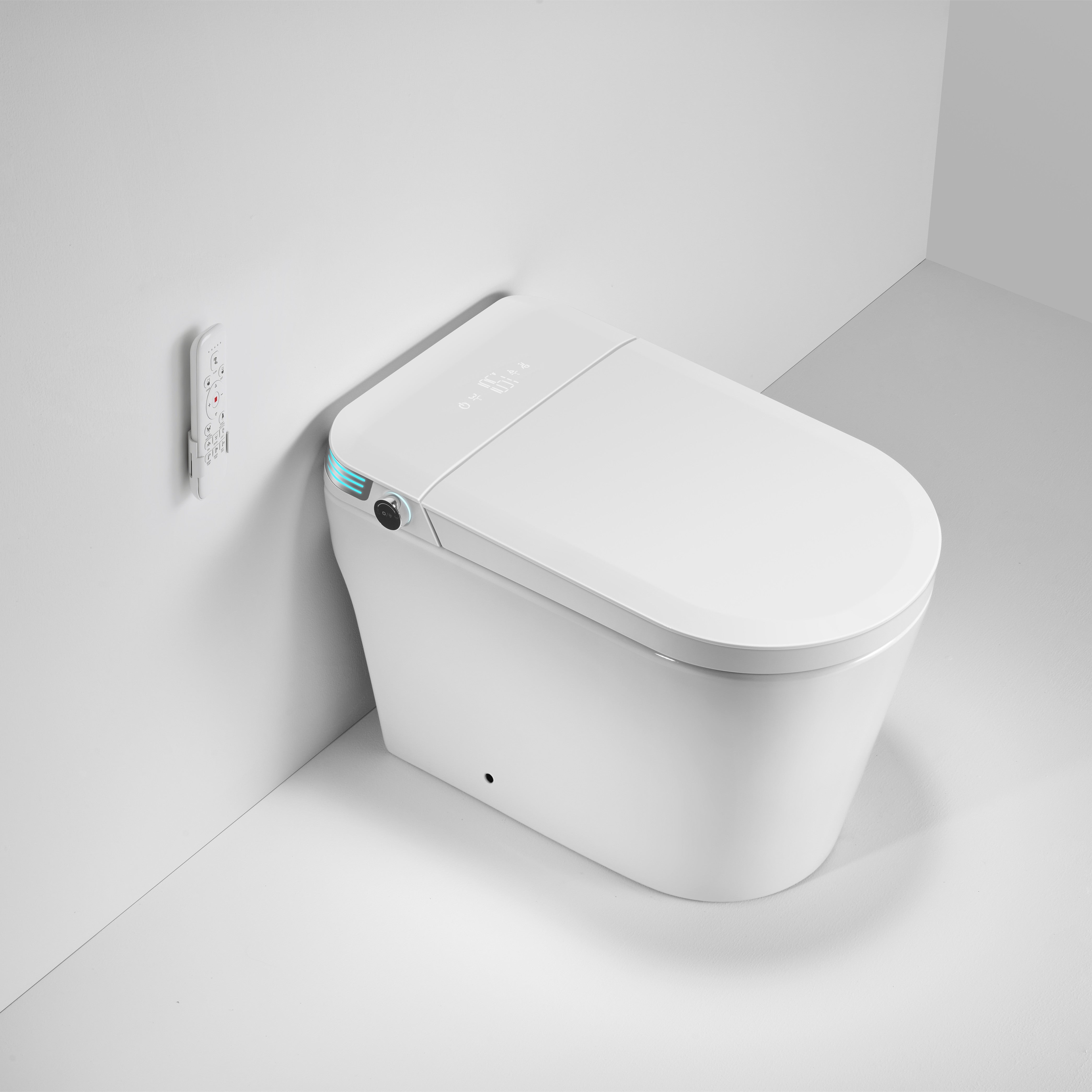 Luxury Smart Toilet with Auto Open Lid, Heated Seat, Self-Cleaning Dual Spray & Ambient lighting