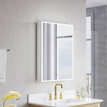 24 in. x 30 in. Upgraded Recessed/Surface Mount Left LED Medicine Cabinet with 3X Magnifier Glass Mirror
