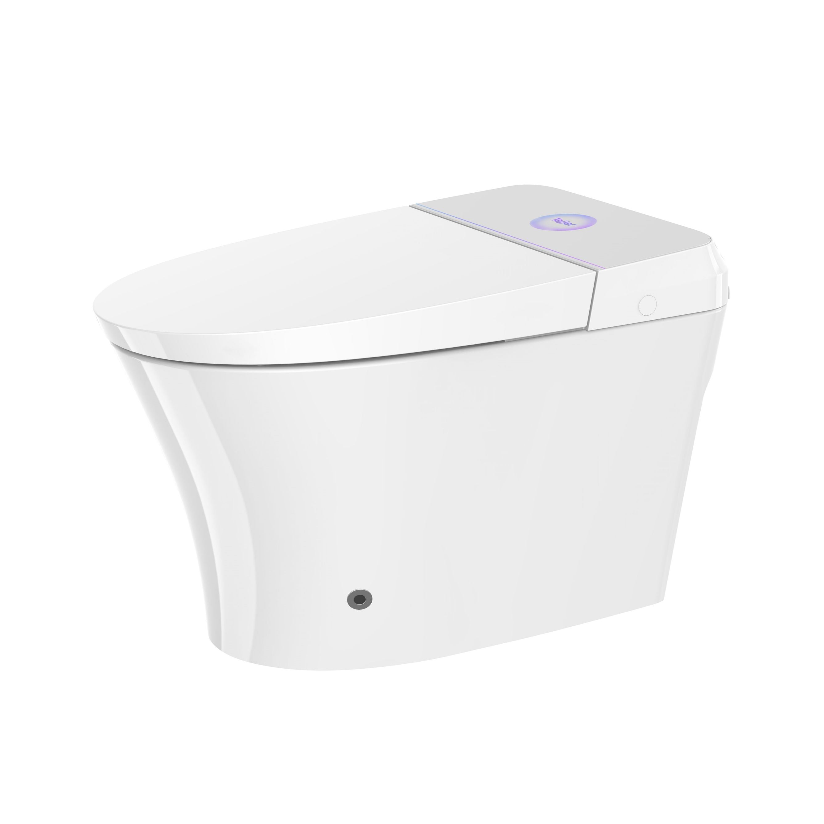 Elongated Smart Toilet Bidet in White with UV-A Sterilization, Auto Flush, Heated Seat and Remote