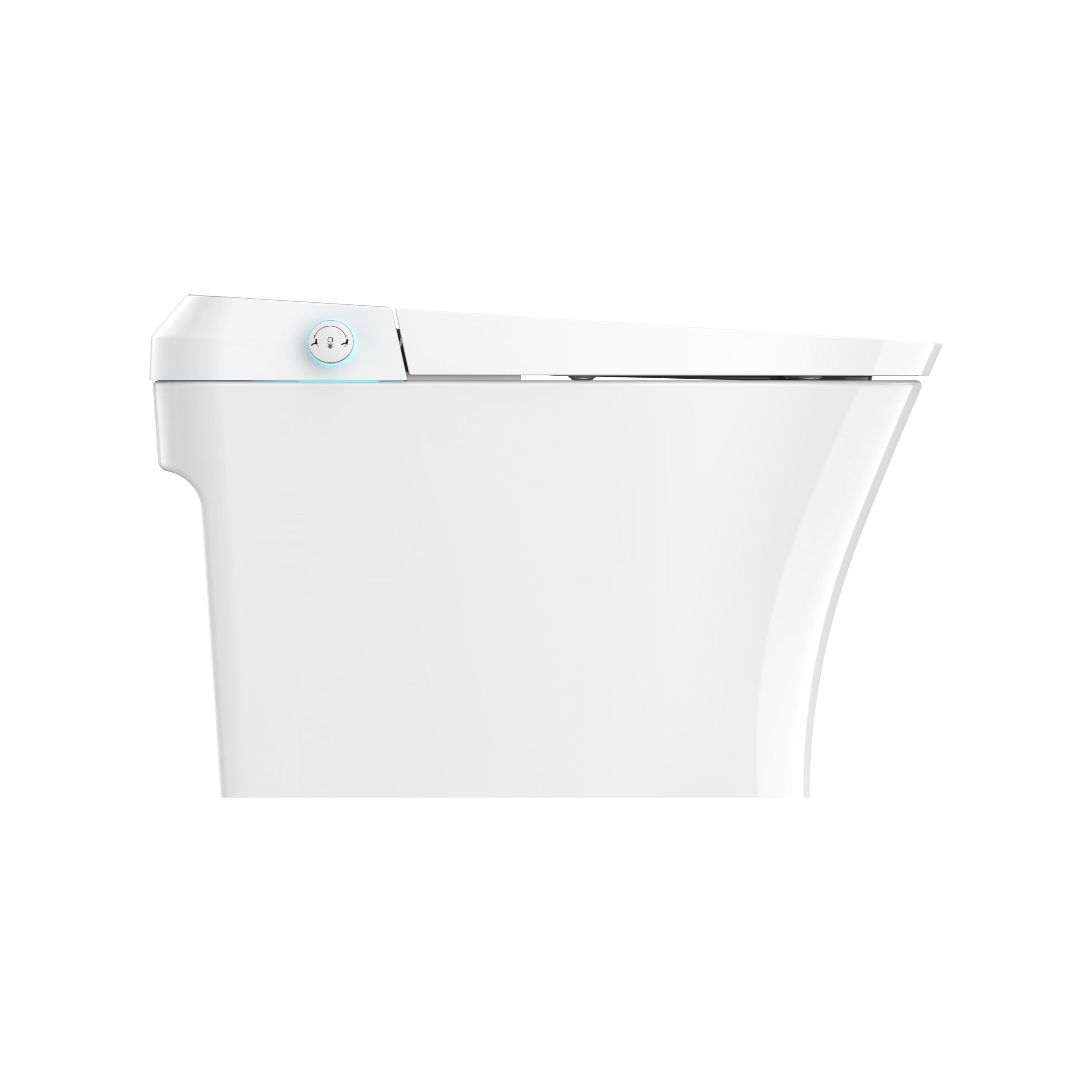 Elongated Smart Toilet Bidet in White with UV-A Sterilization, Auto Flush, Heated Seat and Remote