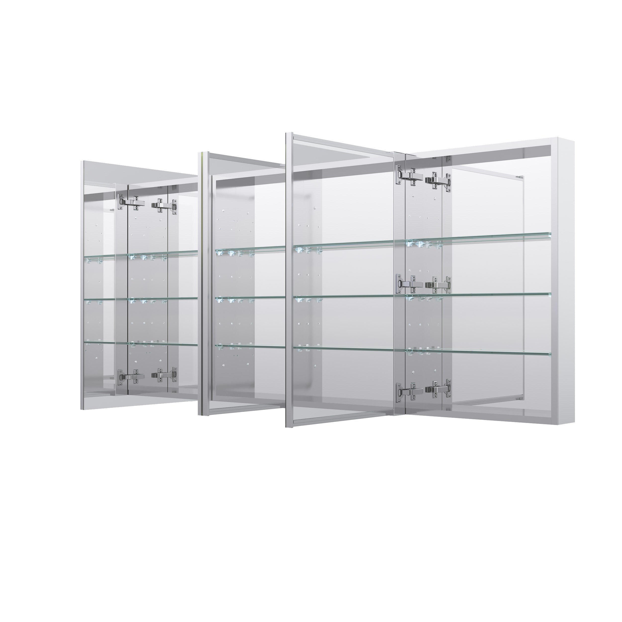 72 in.×32 in.H Copper-Free Mirror Medicine Cabinet with Soft-Close Blum® Hinges and 4 Doors