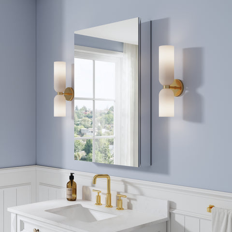 24 in. ×36 in. Copper-Free Tri-Views Mirror Medicine Cabinet, Recessed/Surface Mount and Right Swing Door