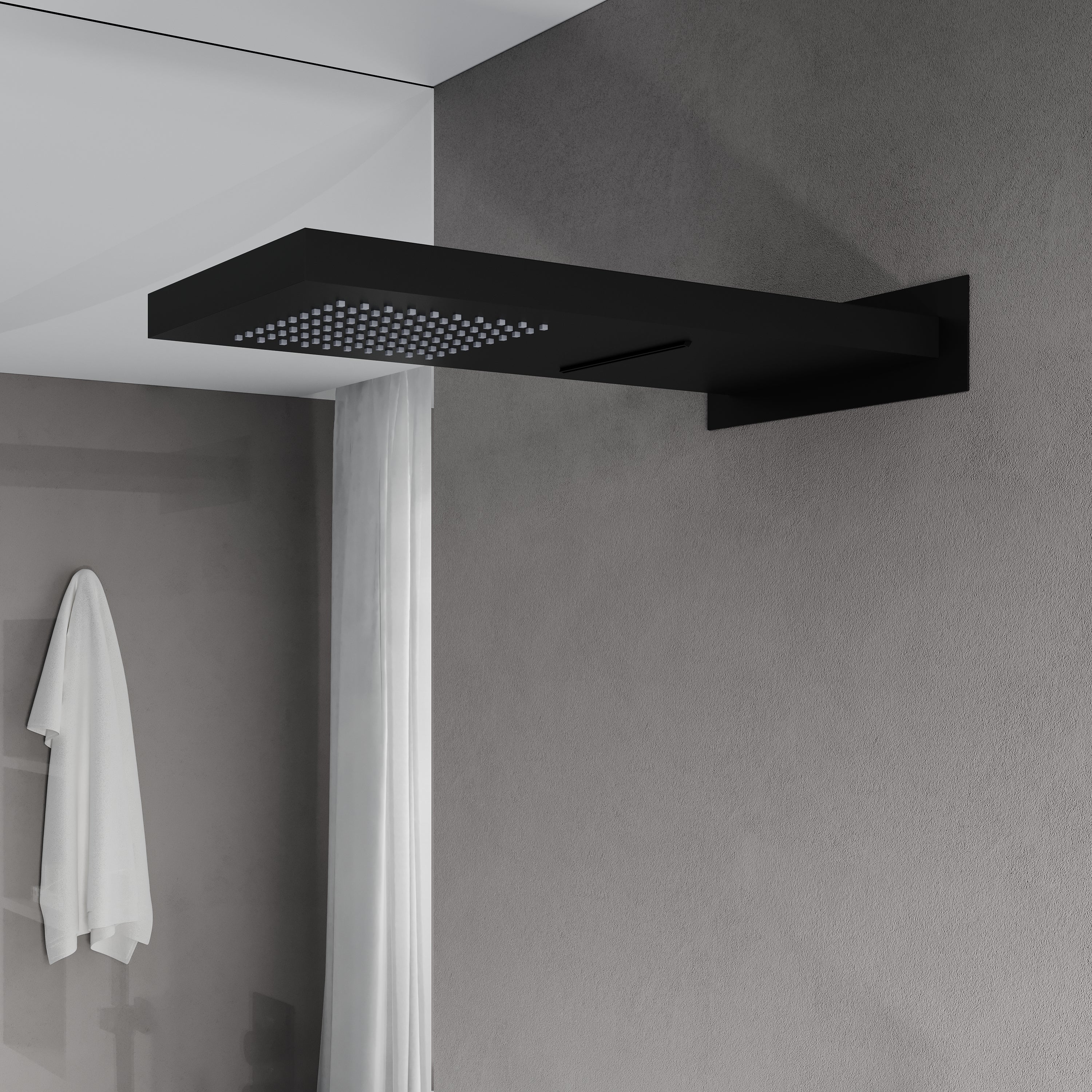 Wall-Mounted Shower System with Rainfall Head, Handheld & 3-Way Diverter – Pressure Balance Valve