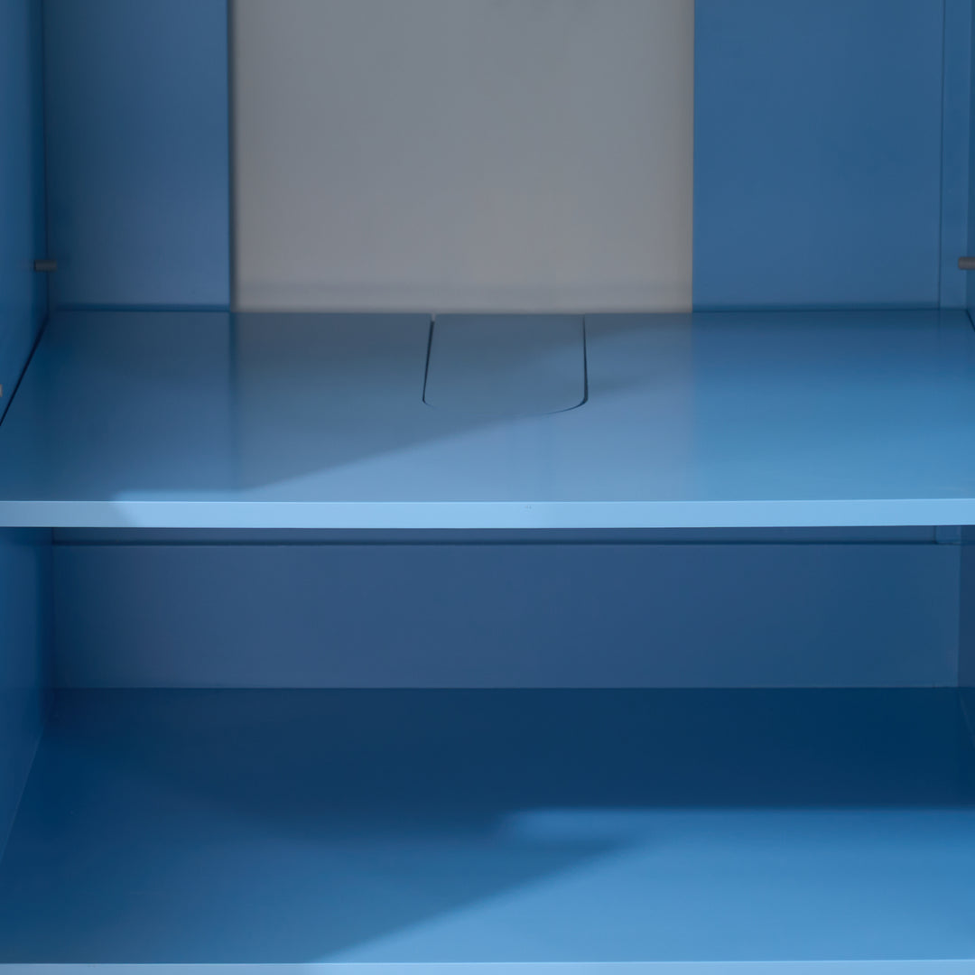 60 in. W x 22 in. D x 35 in. H Bathroom Vanity in Light Blue with Carrara White Quartz Vanity Top with White Sink