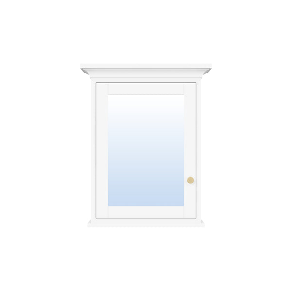 24 in.W x 30 in.H Surface Mount Solid Wood Medicine Cabinet with Mirror
