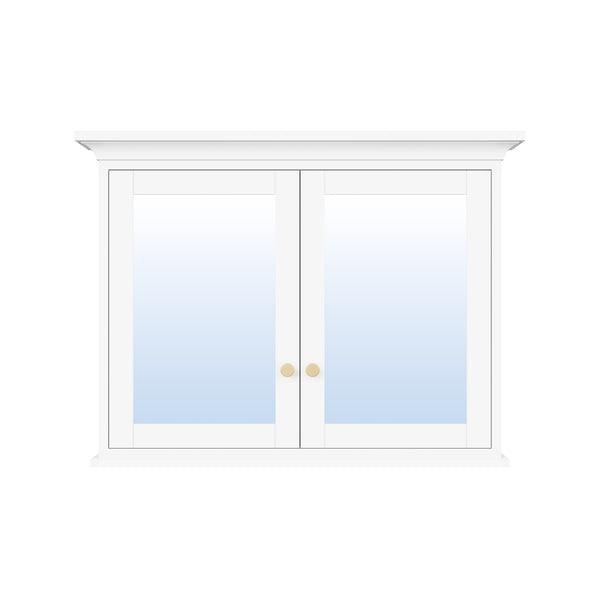 40 in.W x 30 in.H Vertical Z-Bar Mounting Solid Wood Medicine Cabinet with Mirror