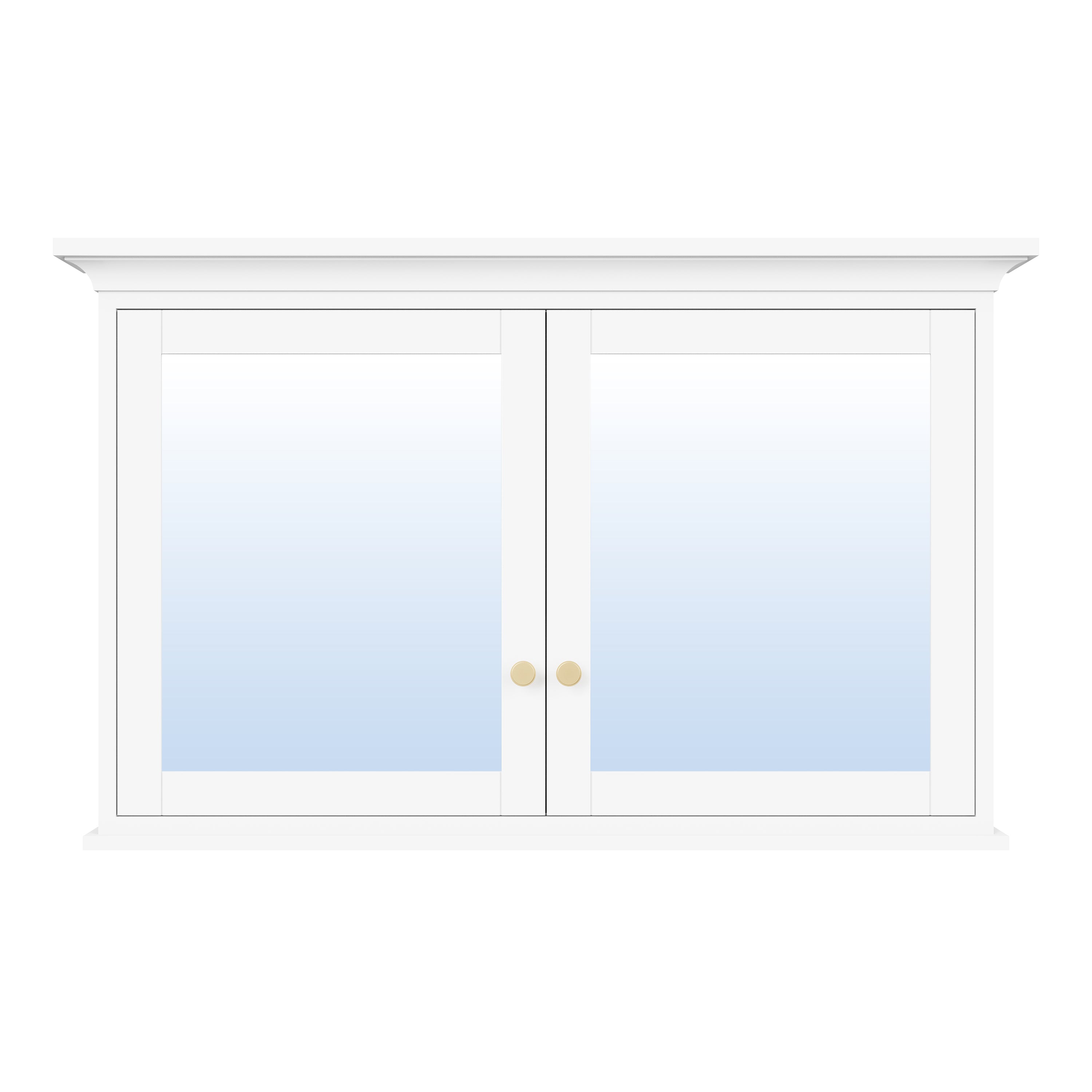 48 in.W x 30 in.H Vertical Z-Bar Mounting Bathroom Wood Medicine Cabinet with Mirror in White