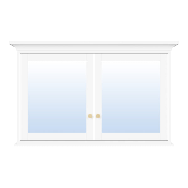 48 in.W x 30 in.H Vertical Z-Bar Mounting Solid Wood Medicine Cabinet with Mirror