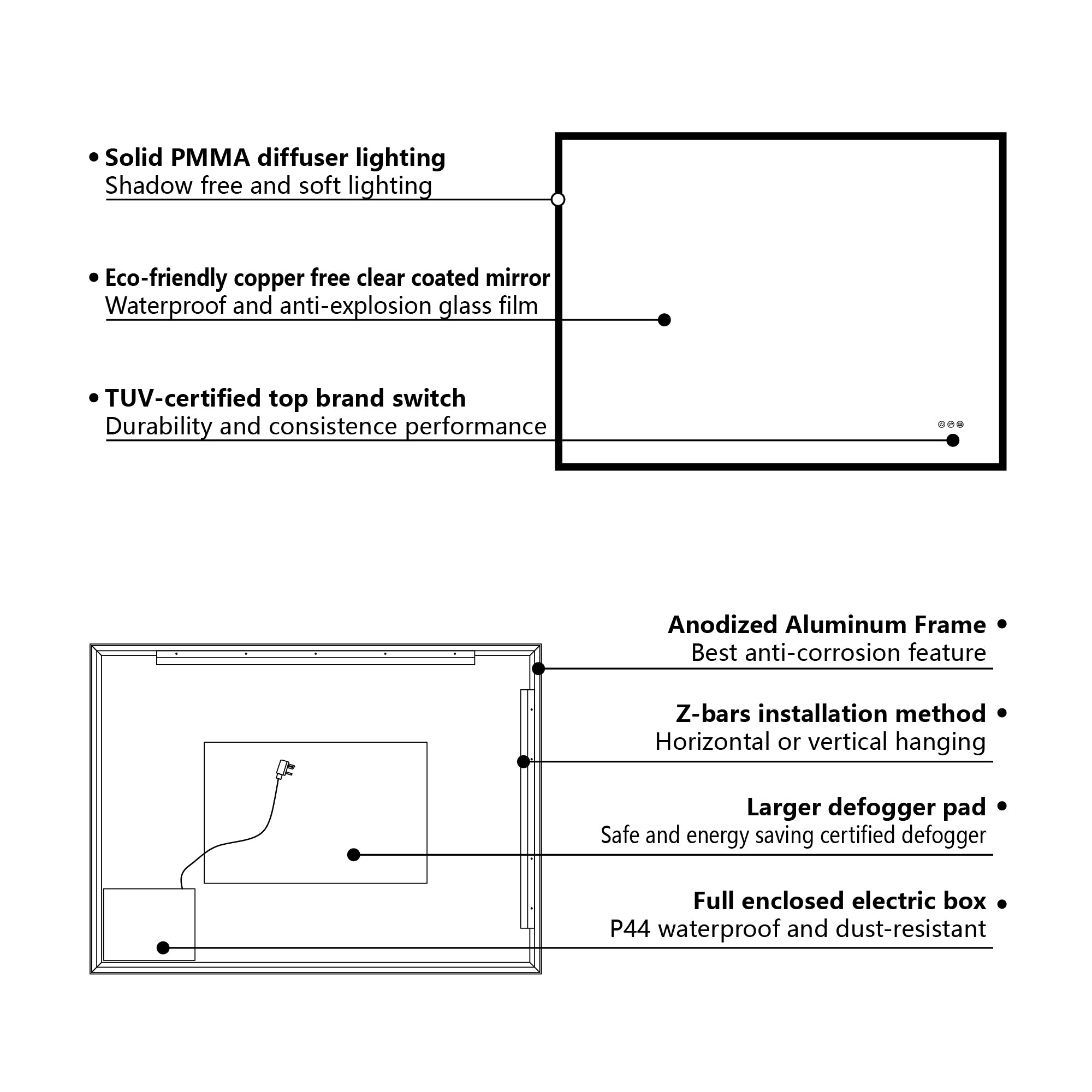 Large Bathroom Mirrors