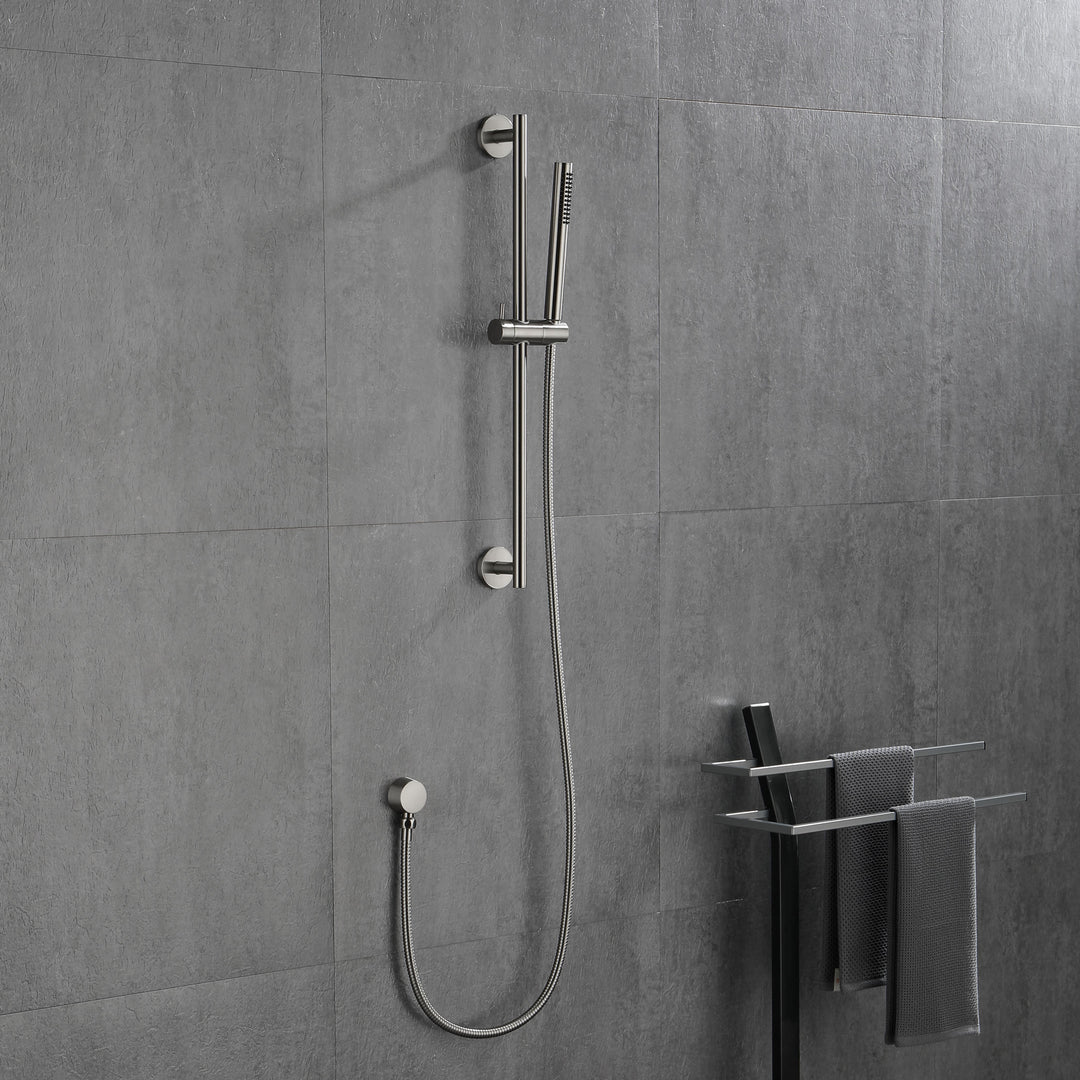 Brushed Nickel Handheld Shower with 28-Inch Slide Bar