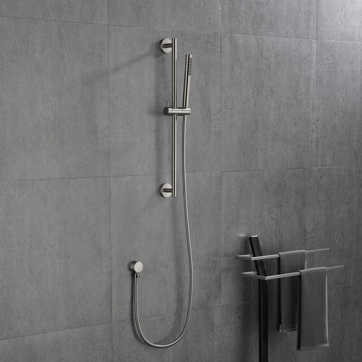 Brushed Nickel Handheld Shower with 28-Inch Slide Bar