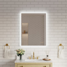 28 in. W x 36 in. H Frameless LED Frontlit & Backlit Bathroom Vanity Mirror, Dimmable & Anti-Fog, Wall Mounted