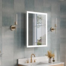 24 x 32 Inch LED Lighted Anti-fog Right Medicine Cabinet with Mirror, 3X Magnifier, Surface or Recess Mount