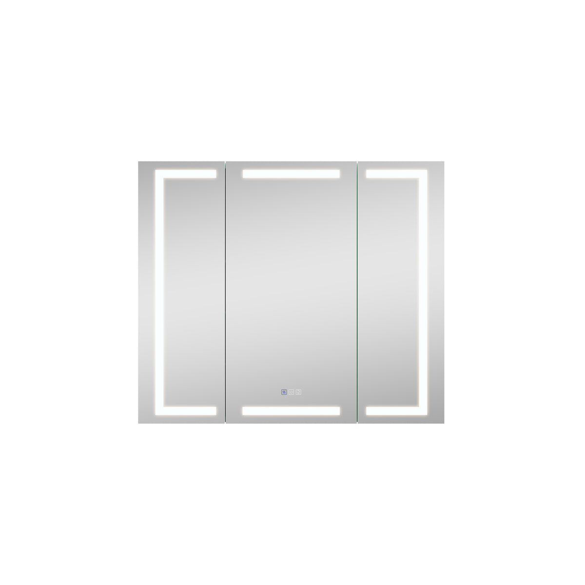 42 in. x 36 in. Aluminum LED Bathroom Medicine Cabinet with Anti-Fog, Dimmable Lighting, Outlet, Surface or Recessed Mount