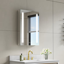 20 in. x 30 in. LED Lighted Surface/Recessed Mount Mirror Medicine Cabinet with Outlet Right Side