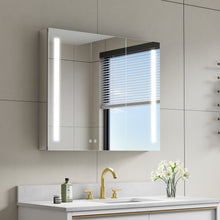 36 in. x 30 in. LED Lighted Surface/Recessed Mount Mirror Medicine Cabinet with Outlet