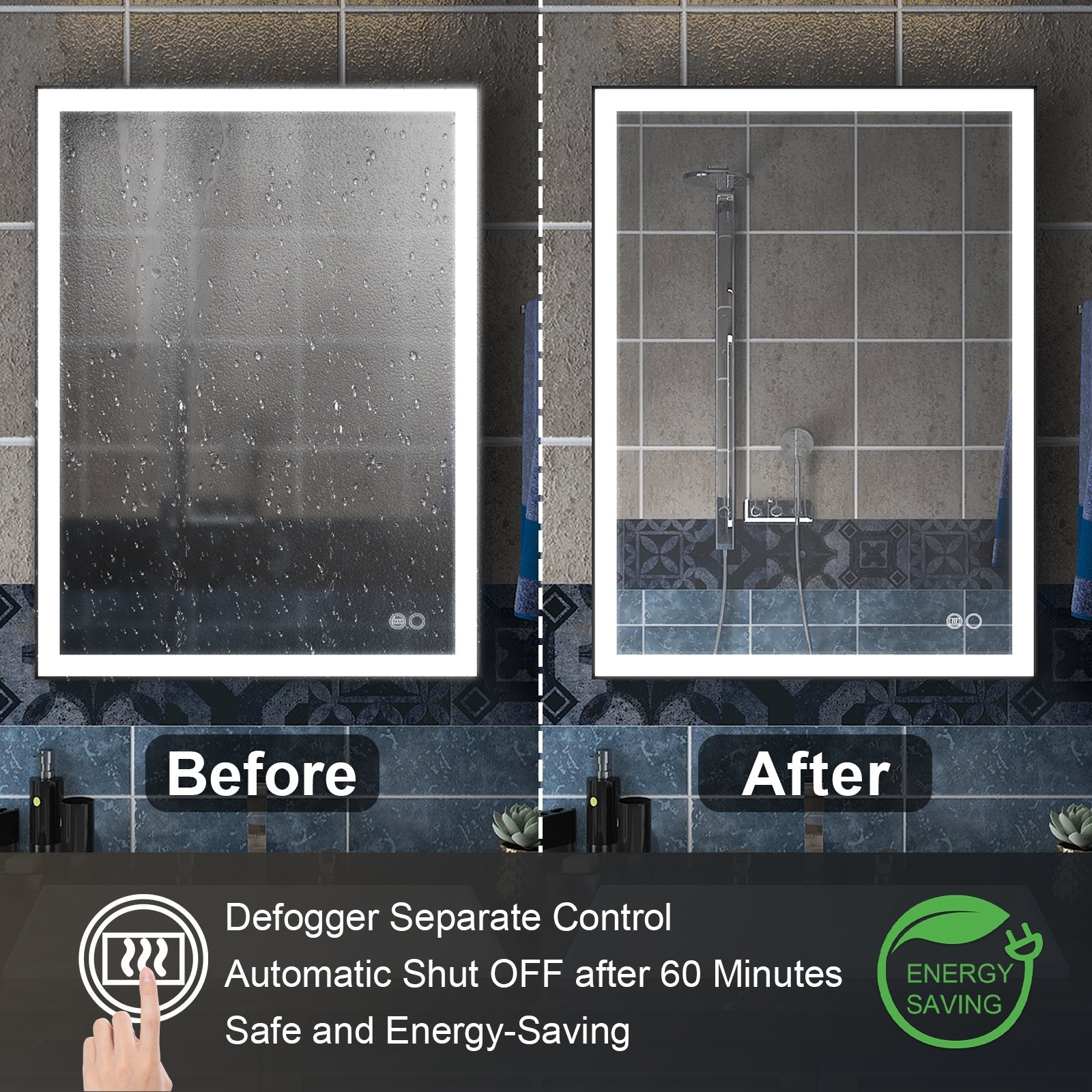 Fog Free Bathroom Mirror
