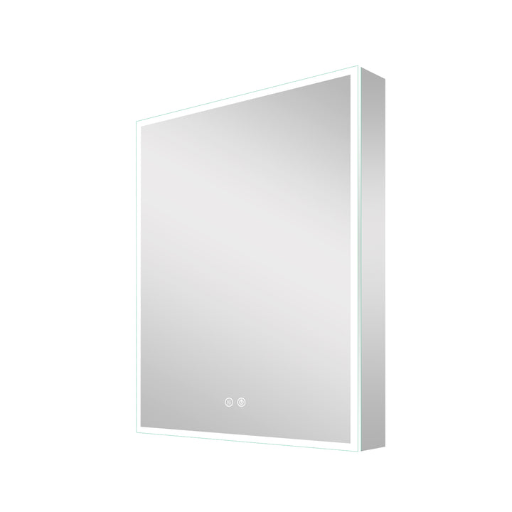 24 in. x 30 in. Rectangular Recessed/Surface Mount Left Medicine Cabinet with Mirror and LED Light