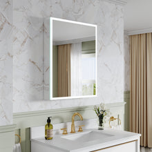 24 in. x 30 in. Rectangular Recessed/Surface Mount Left Medicine Cabinet with Mirror and LED Light