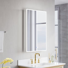 24 in. x 36 in. Upgraded Recessed/Surface Mount Left LED Medicine Cabinet with 3X Magnifier Glass Mirror