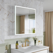30 in. x 30 in. Rectangular Recessed/Surface Mount Medicine Cabinet with 3x Magnifier Mirror and LED Light