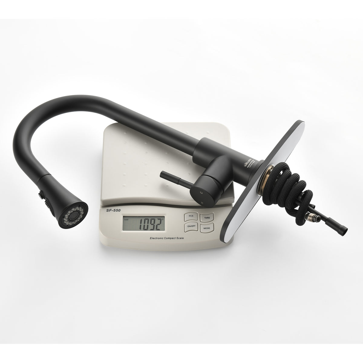 Classic High-Arc Pull-Down Kitchen Faucet with Dual-Function Spray Head & Retractable Hose, Single or 3-Hole Mount