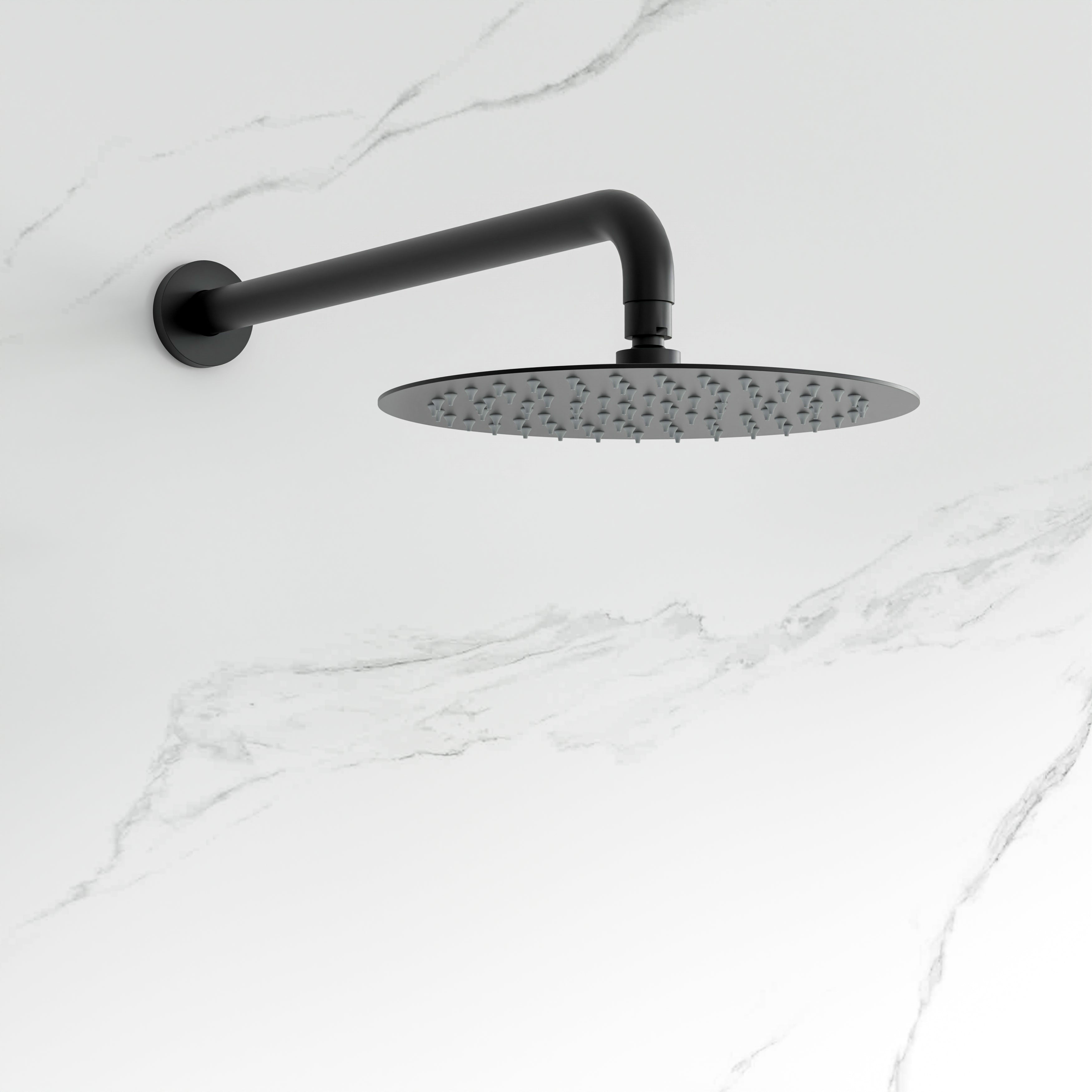 10-Inch Wall Mounted Shower System with Rainfall & Handheld, Matte Black