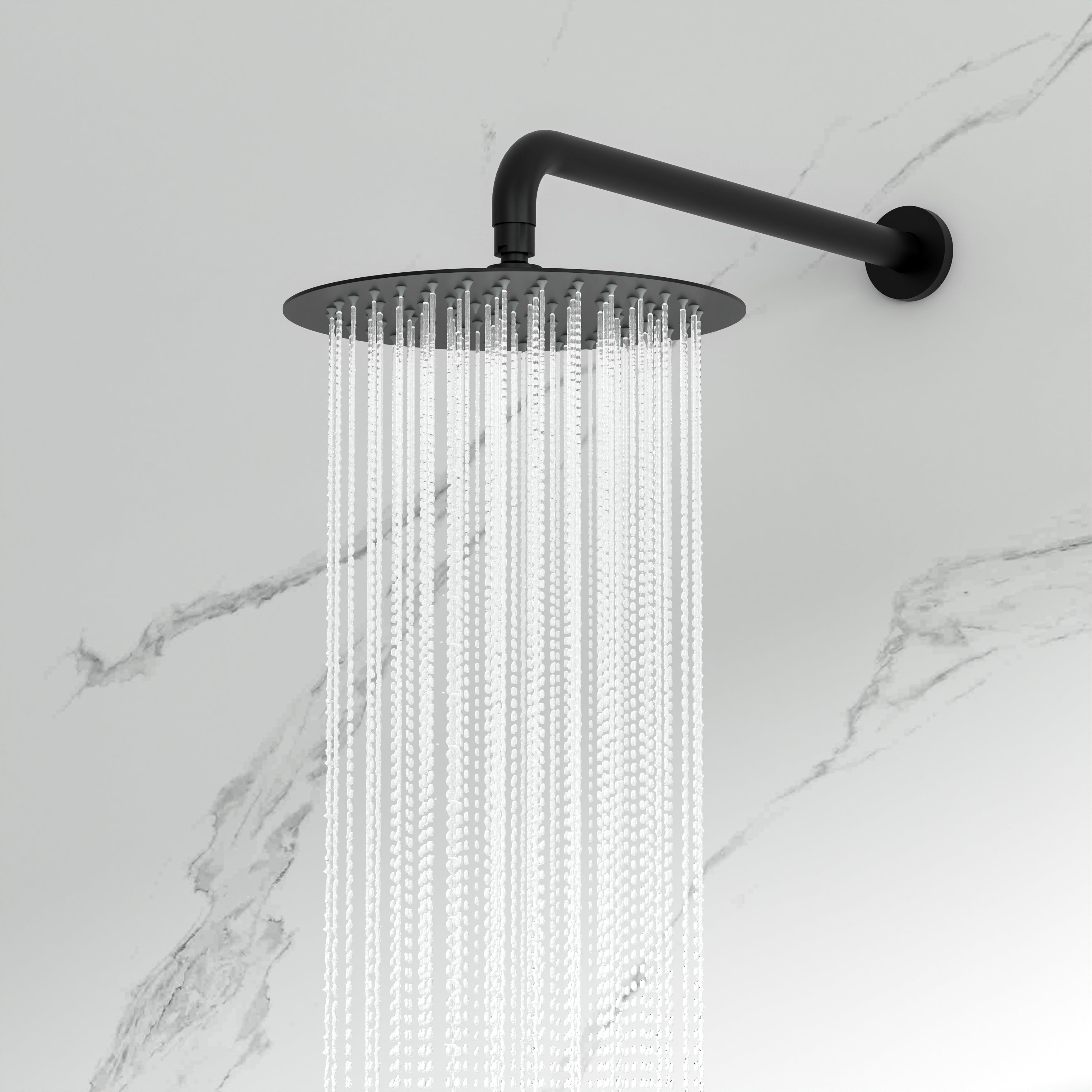 10-Inch Wall Mounted Shower System with Rainfall & Handheld, Matte Black