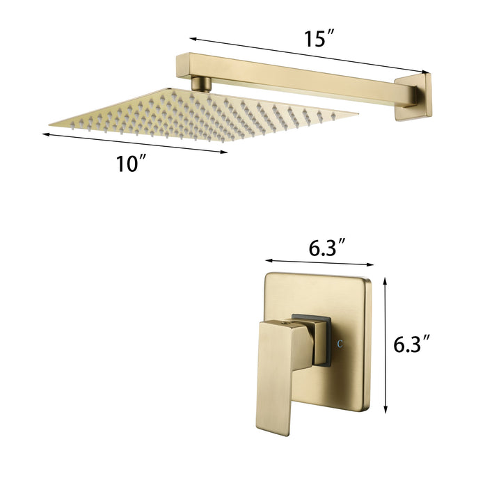 10inch Shower Head Concealed Valve Built-In Shower System