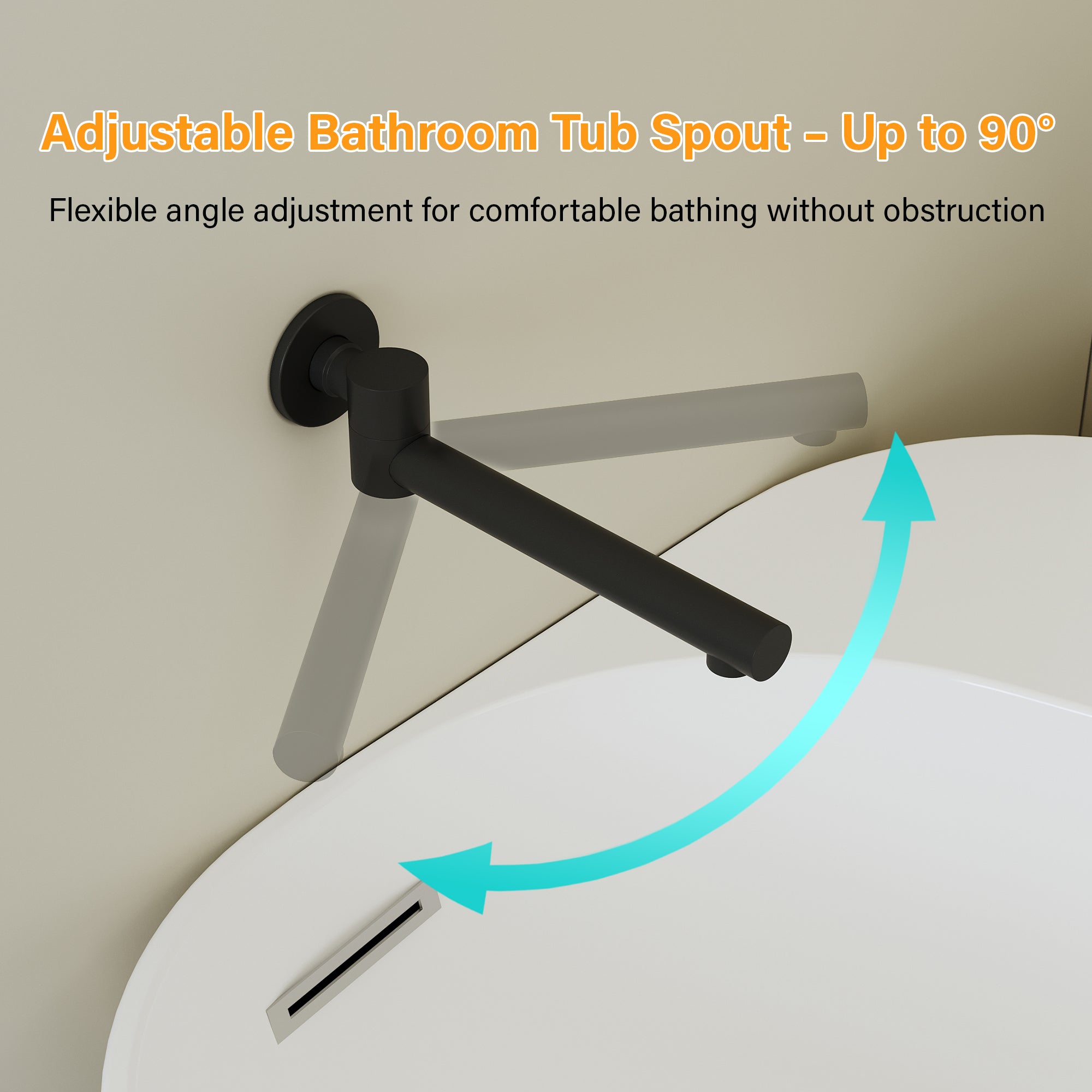 3-Function Shower System with 10-Inch Rain Shower Head, Adjustable Tub Spout, Hand shower, 304 SS