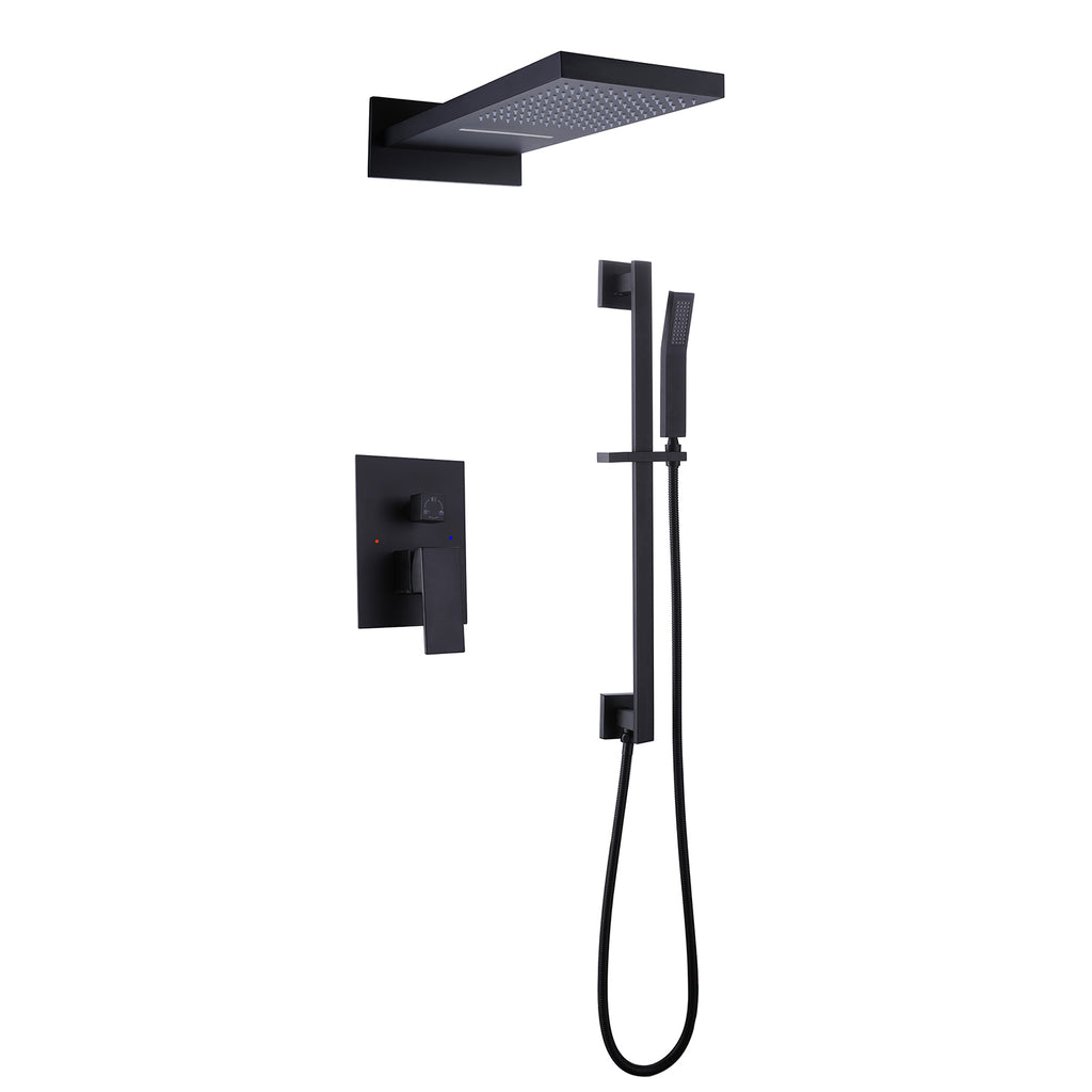 Wall Mounted Pressure Balance Complete Shower System With Embedded Box