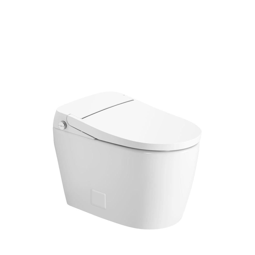 Smart Toilet with Auto Flushing, Foot Sensor, Nightlight & Antibacterial Coating, 1.28GPF