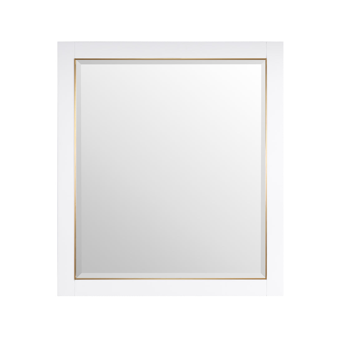White Decorative Bathroom Mirror