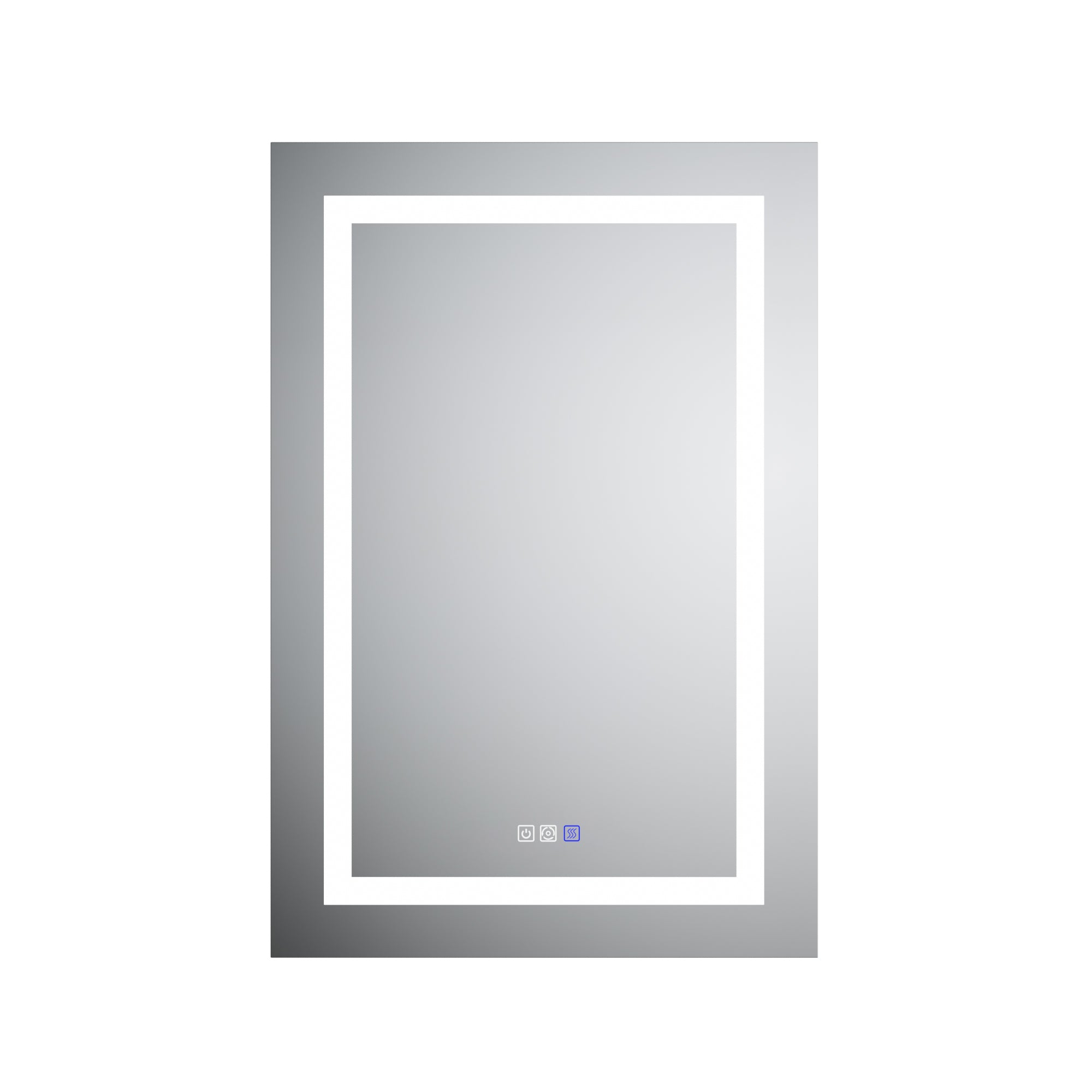 WELLFOR 24 in. x 36 in. Recessed/Surface Mount Right Medicine Cabinet with 5X Magnifier Mirror and Night Light