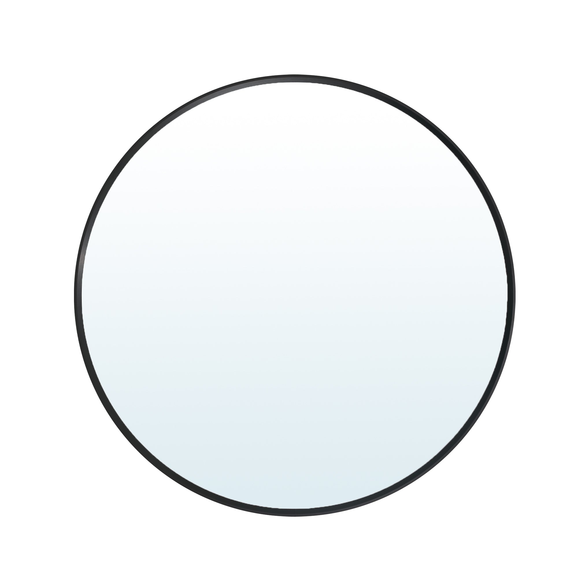 32 in. W x 32 in. H Black Modern Bathroom Mirror Round Framed Aluminum Wall Mirror