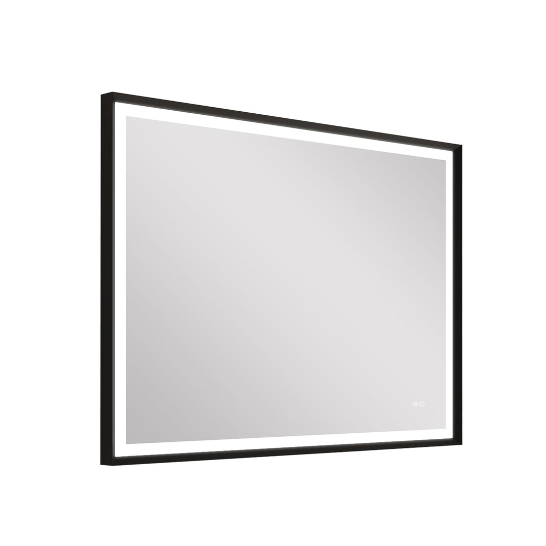 48 in. W x 36 in. H Aluminium Framed Front and Back LED Light Bathroom Vanity Mirror in Matte Black
