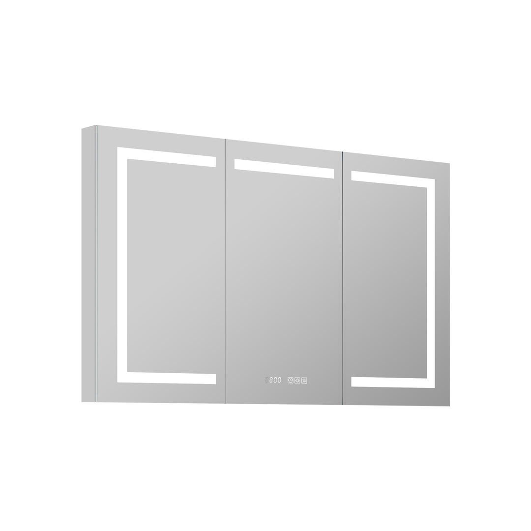 48" W x 32" H LED Lighted Bathroom Medicine Cabinet with Mirror Recessed or Surface