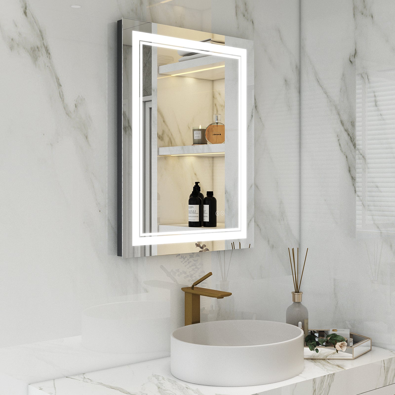 Anti-Fog LED Light Dimmable Bathroom Vanity Mirror