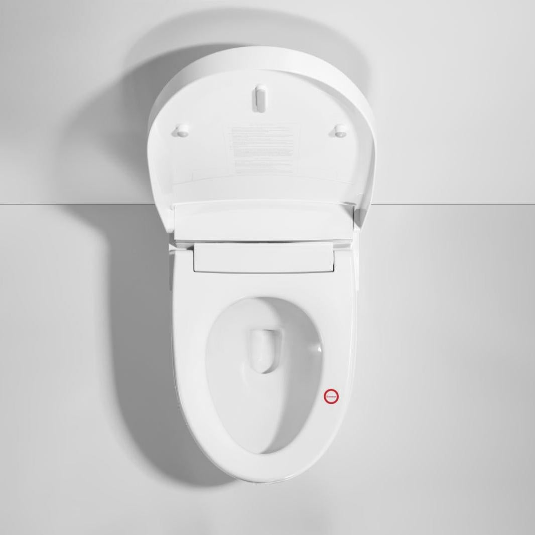 Smart Toilet with Auto Flushing, Foot Sensor, Nightlight & Antibacterial Coating, 1.28GPF