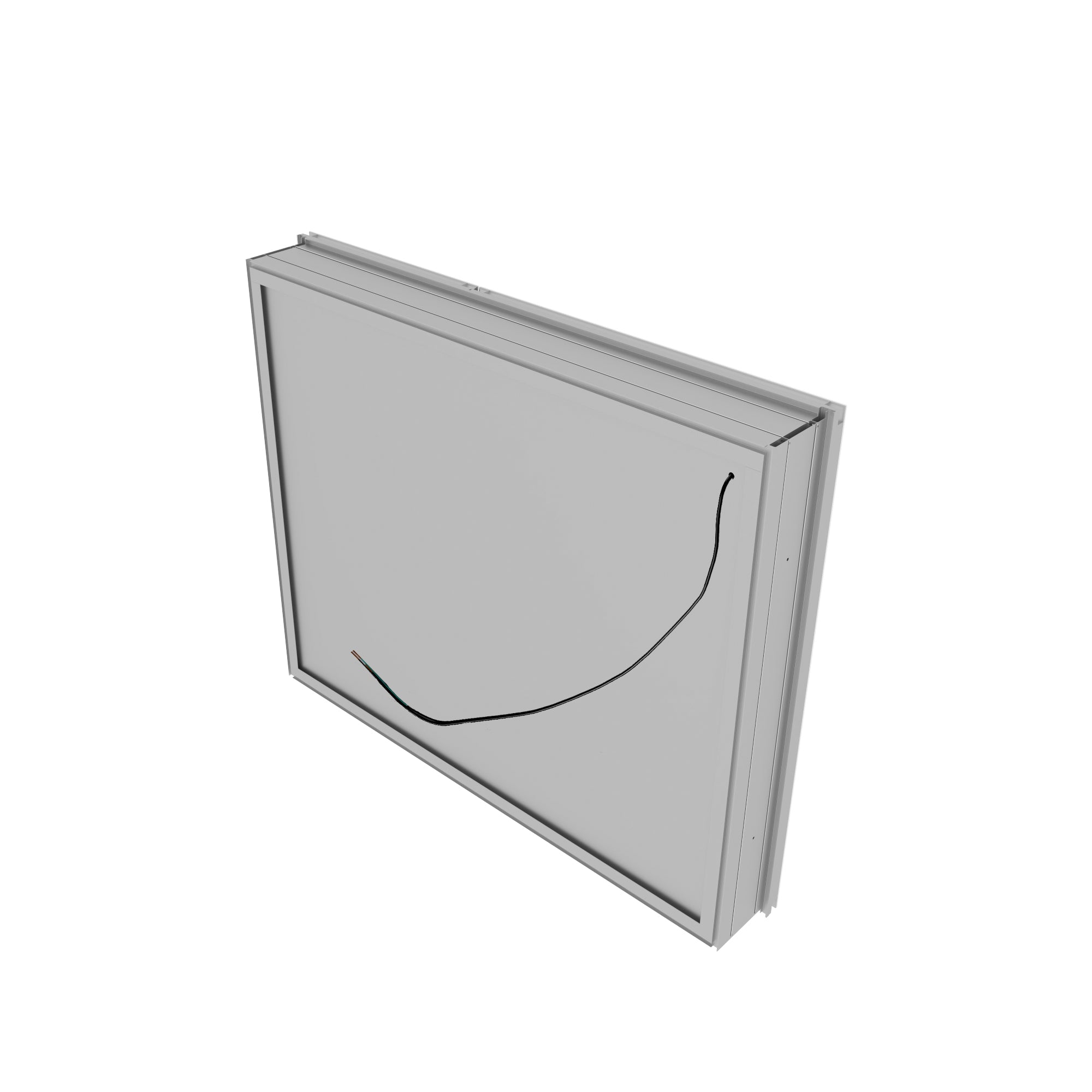 36 in. x 30 in. Recessed/Surface Mount Medicine Cabinet with Mirror and LED Light, All-Plastic Cabinet Body