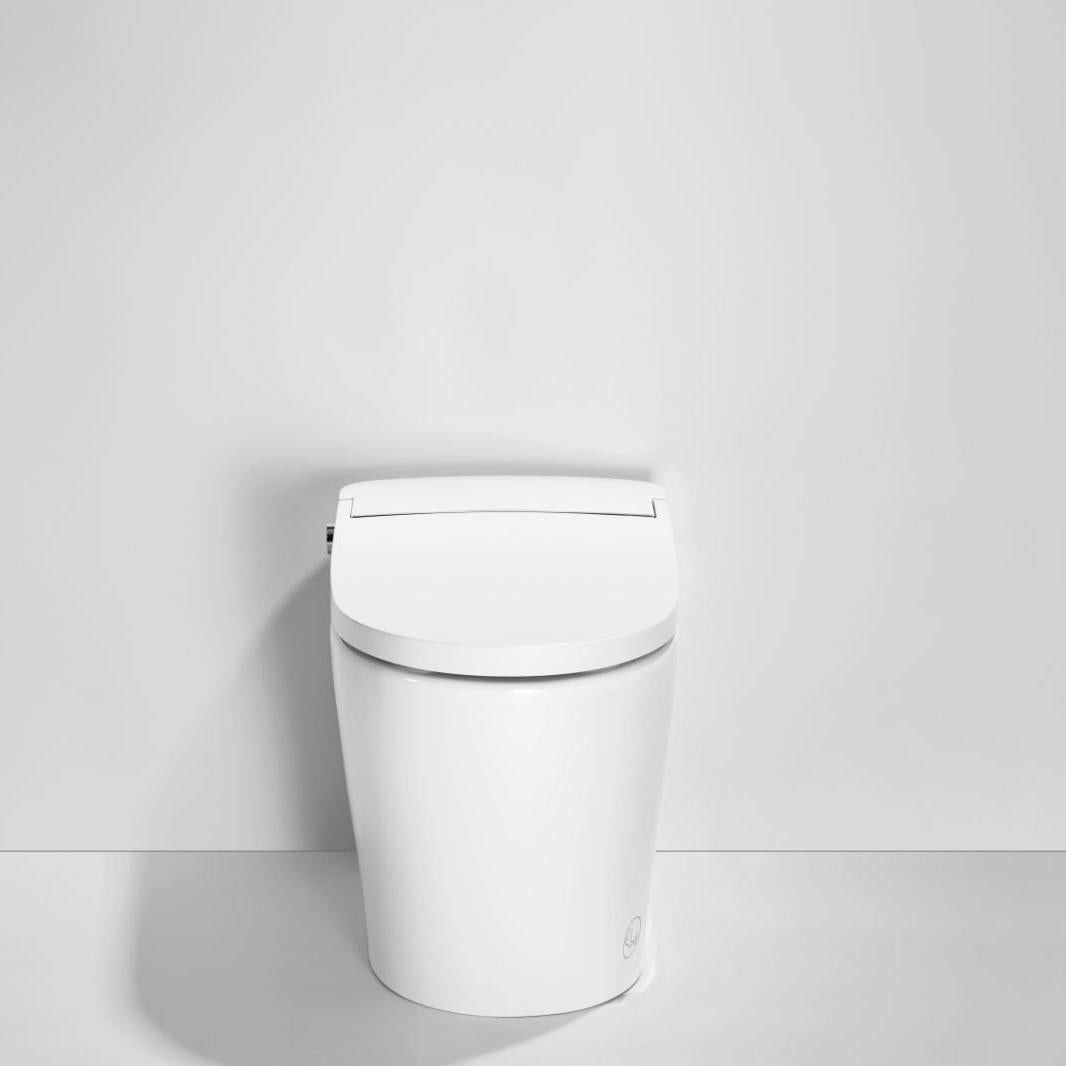 Smart Toilet with Auto Flushing, Foot Sensor, Nightlight & Antibacterial Coating, 1.28GPF