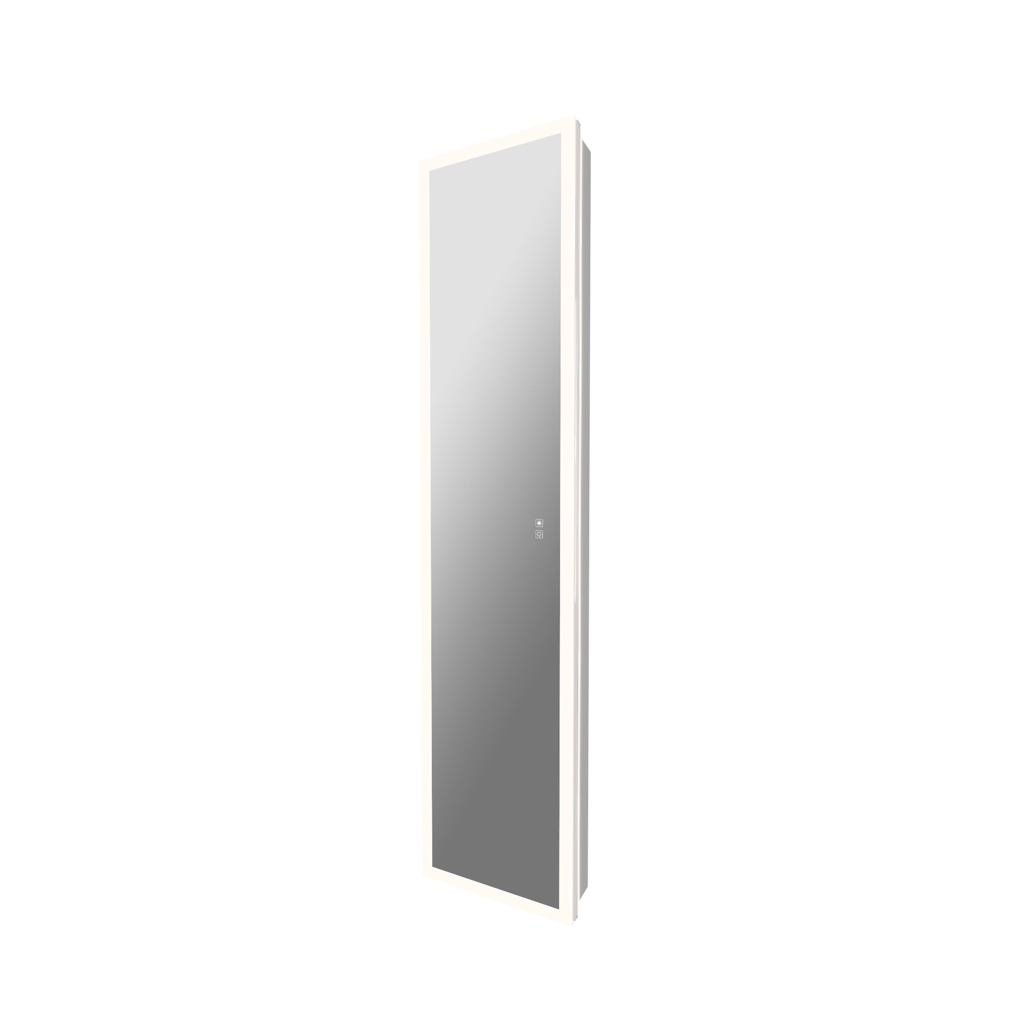16 in. x 70 in. Recessed/Surface Mount Full Length LED Mirror Cabinet with Front&Backlit and Reversible Door Design